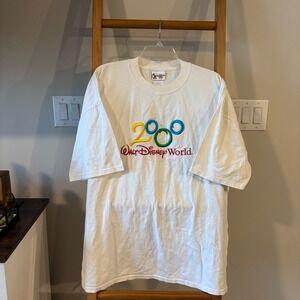 Walt Disney World 2000 Millennium Celebration T Shirt Mens XXL White